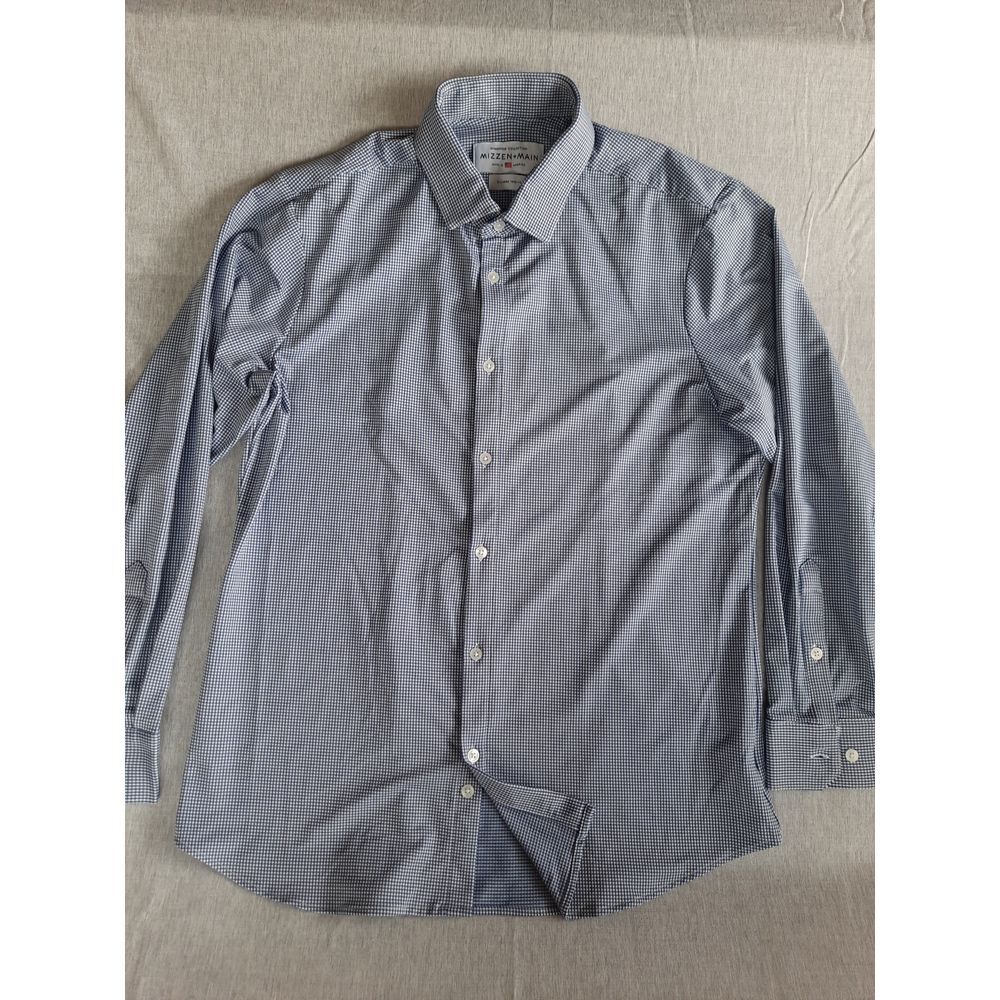 Mizzen+Main Spinnaker Collection Men XL Trim Fit Active Button Shirt Long Sleeve